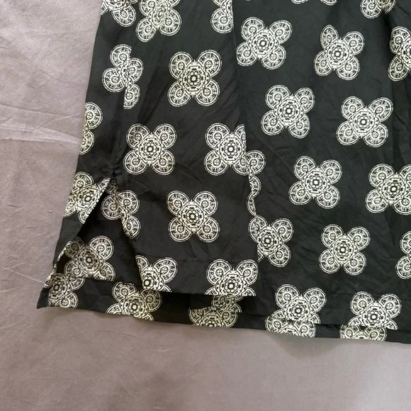 Madewell top women 2 100% silk ornamental clover pattern spaghetti strap tank - Picture 3 of 8